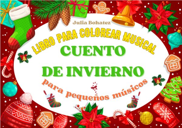🎄🎵 Cuento de Invierno — libro musical para colorear para pequeños músicos