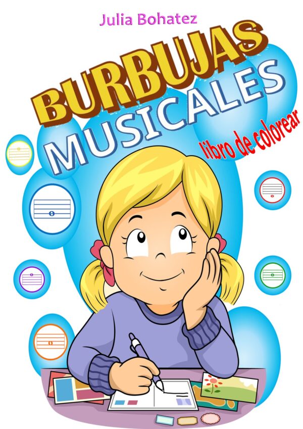 🎼🎨🎹 "Burbujas Musicales" — Libro Musical para Colorear Notas para Niños